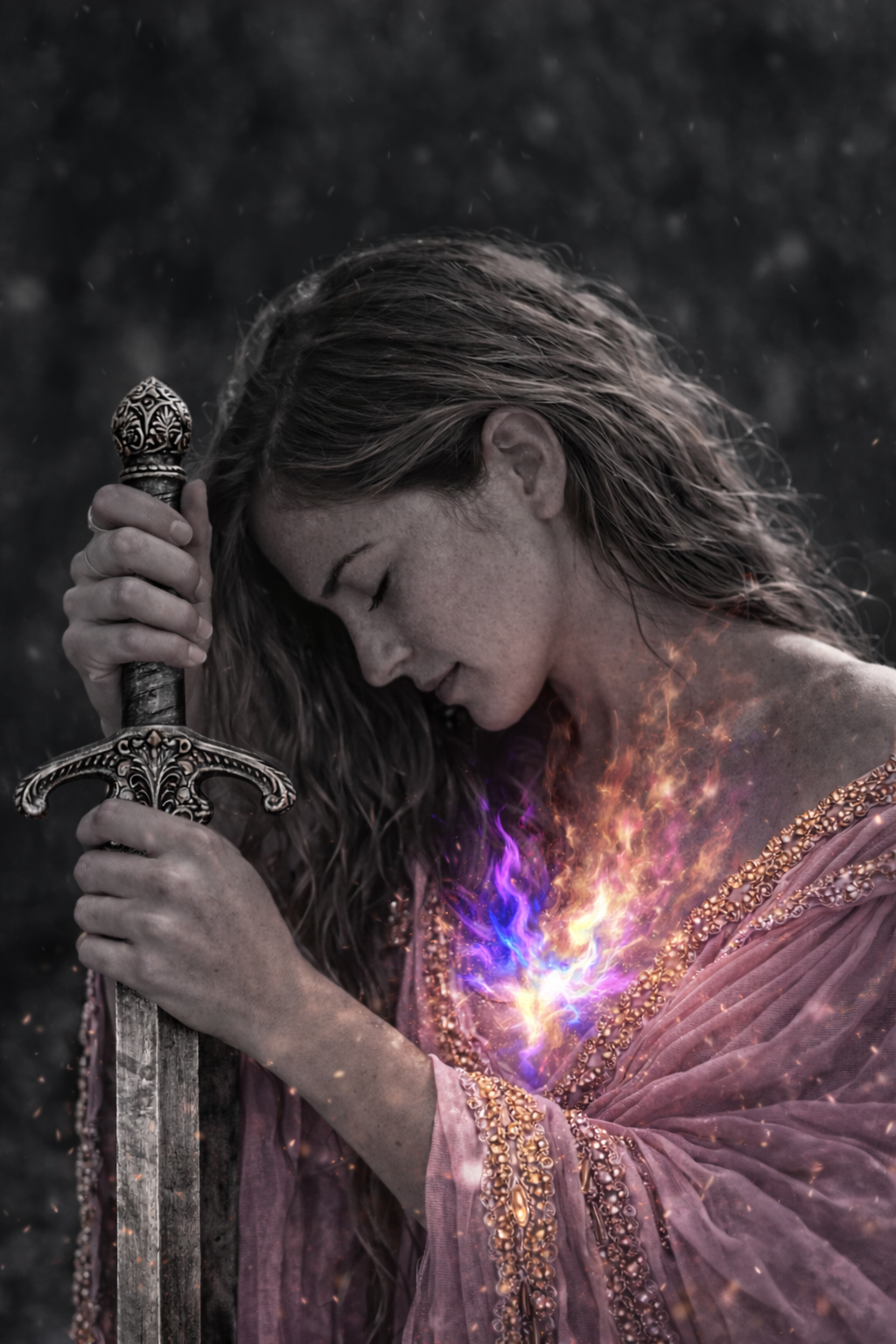 Strong grounded person standing firmly, symbolizing inner warrior energy, clarity, and aligned action